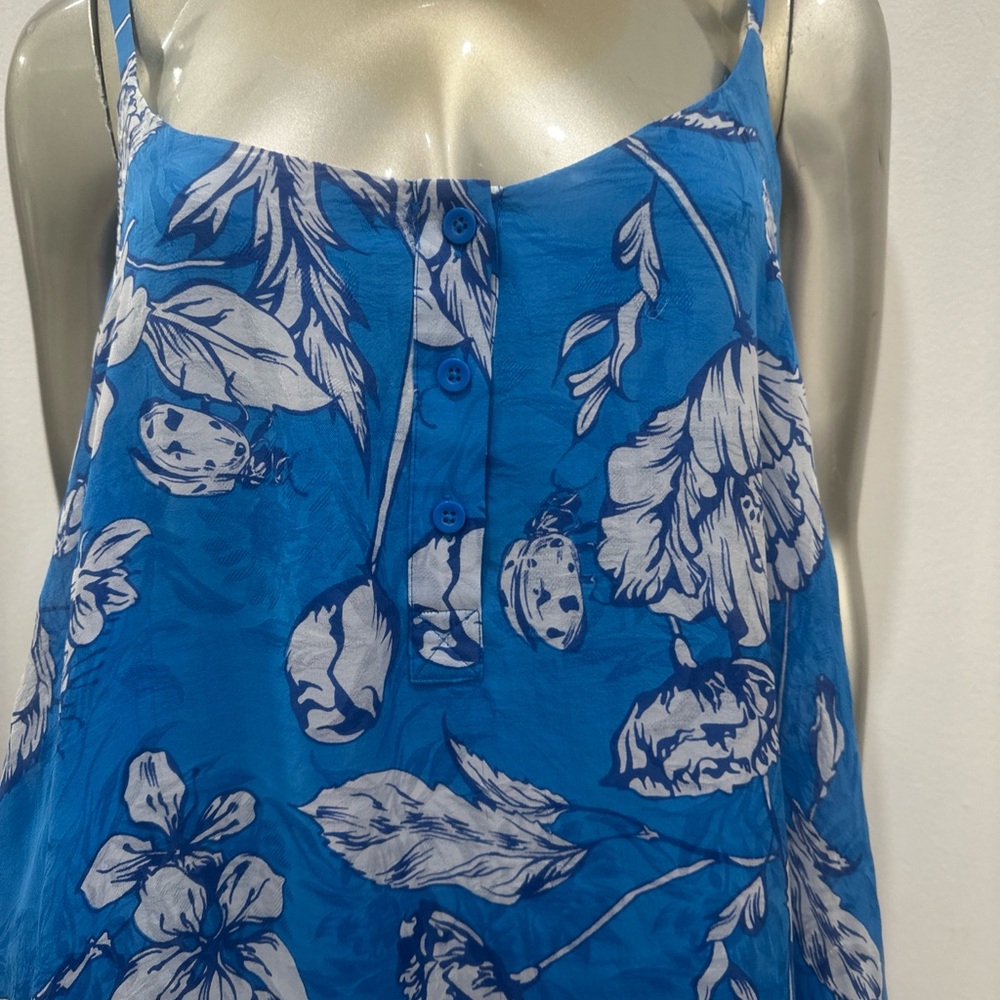 Alice + Olivia Vibrant Blue Floral Mini Dress - Picture 3 of 5